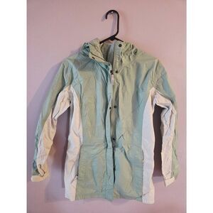 Columbia Mint Green and White Ski Jacket